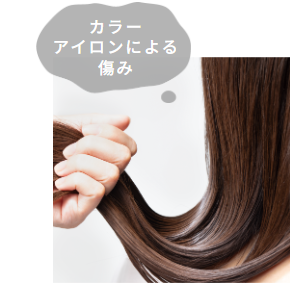 カラー アイロンによる 傷み